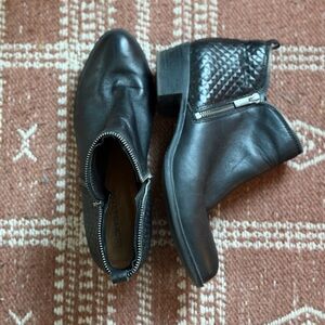 Luck Brand Black Leather Ankle Boots